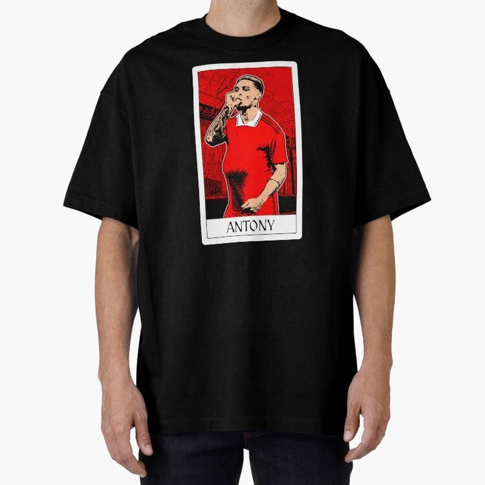 Antony Oversized T-Shirt Bring FIFA World Cup 2026 with Cristiano Ronaldo, England Energy, Worldwide Fan Energy, Dramatic Goals, Stadium Lights and Championship Celebrations; Great for Watch Parties, Sports Bars, Family Nights, Fan Clubs and