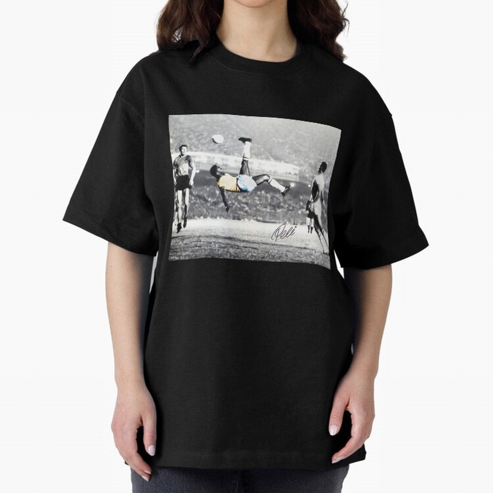 Classic Pele Bicycle Kick Legend1 Oversized T-Shirt Keep the Legacy of the FIFA World Cup 2026 USA Canada Mexico Journey through CR7 Highlights, Spain Pride, Football History, Final Match Energy, Crowd Noise and Once in a Lifetime Moments; Perfect