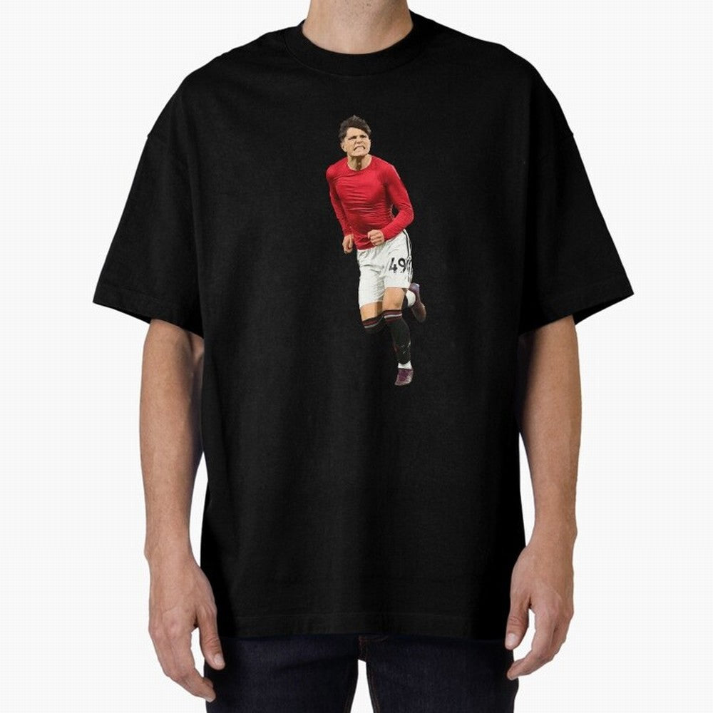 Alejandro Garnacho celebration Oversized T-Shirt Celebrate the Magic of FIFA World Cup 2026 Group Stage Capturing Messi, Portugal, Spain and Germany Energy, Worldwide Fan Energy, Dramatic Goals, Stadium Lights and Championship Celebrations; Ideal