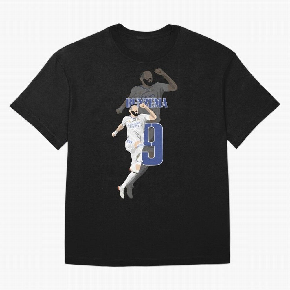 Karim Benzema 9 Oversized T-Shirt Relive the Noise and Pride of FIFA World Cup 2026 Group Stage Spirit, Driven by Spain, Mbappe, Sports Nostalgia, International Competition, Famous Players and Unforgettable Victories; Created for Match Day Parties,