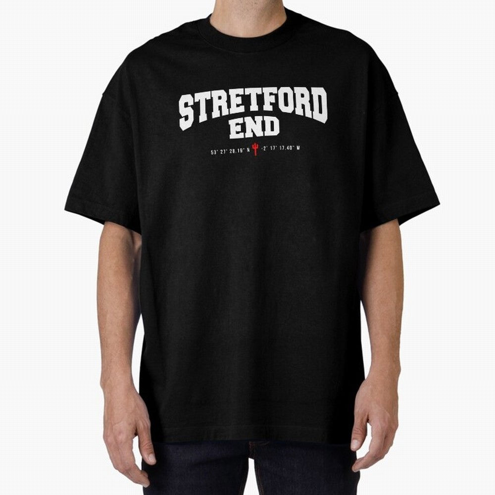 Stretford End - Manchester United Oversized T-Shirt Step into FIFA World Cup 2026 USA Canada Mexico for Fans of Neymar and France, Bringing Championship Spirit, Famous Goals, Roaring Crowds and International Football Unity; Made for Die Hard