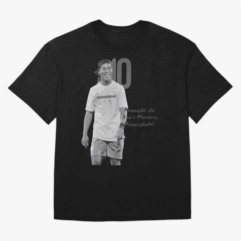 Ronaldo de Assis Moreira Ronaldinho Oversized T-Shirt Honor Football Greatness during FIFA World Cup 2026 Group Stage Spirit, Built around Brazil, Haaland and Mbappe, Championship Spirit, Famous Goals, Roaring Crowds and International Football