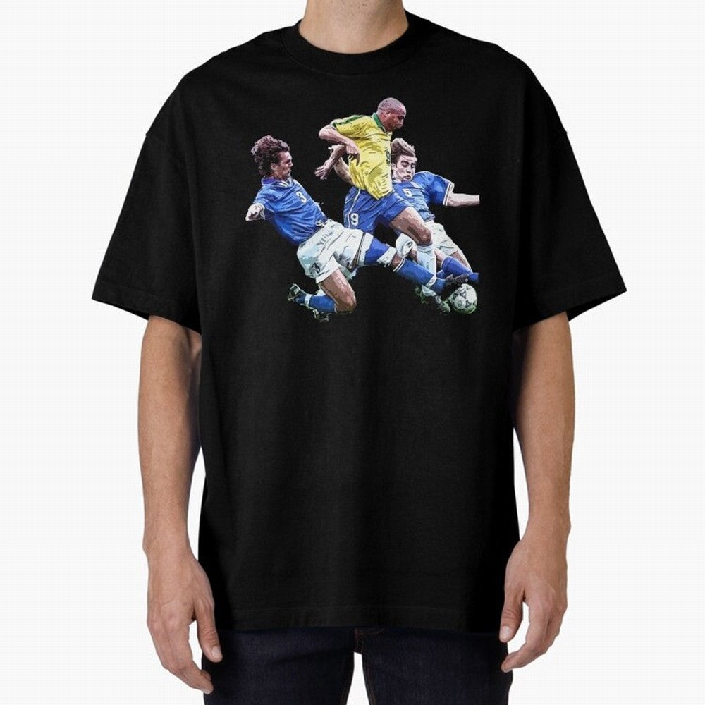 Ronaldo vs Maldini & Cannavaro Oversized T-Shirt Cheer through Every Moment of FIFA World Cup 2026 Group Stage Spirit, Featuring Netherlands, Messi, CR7 and Mbappe, Championship Spirit, Famous Goals, Roaring Crowds and International Football Unity;
