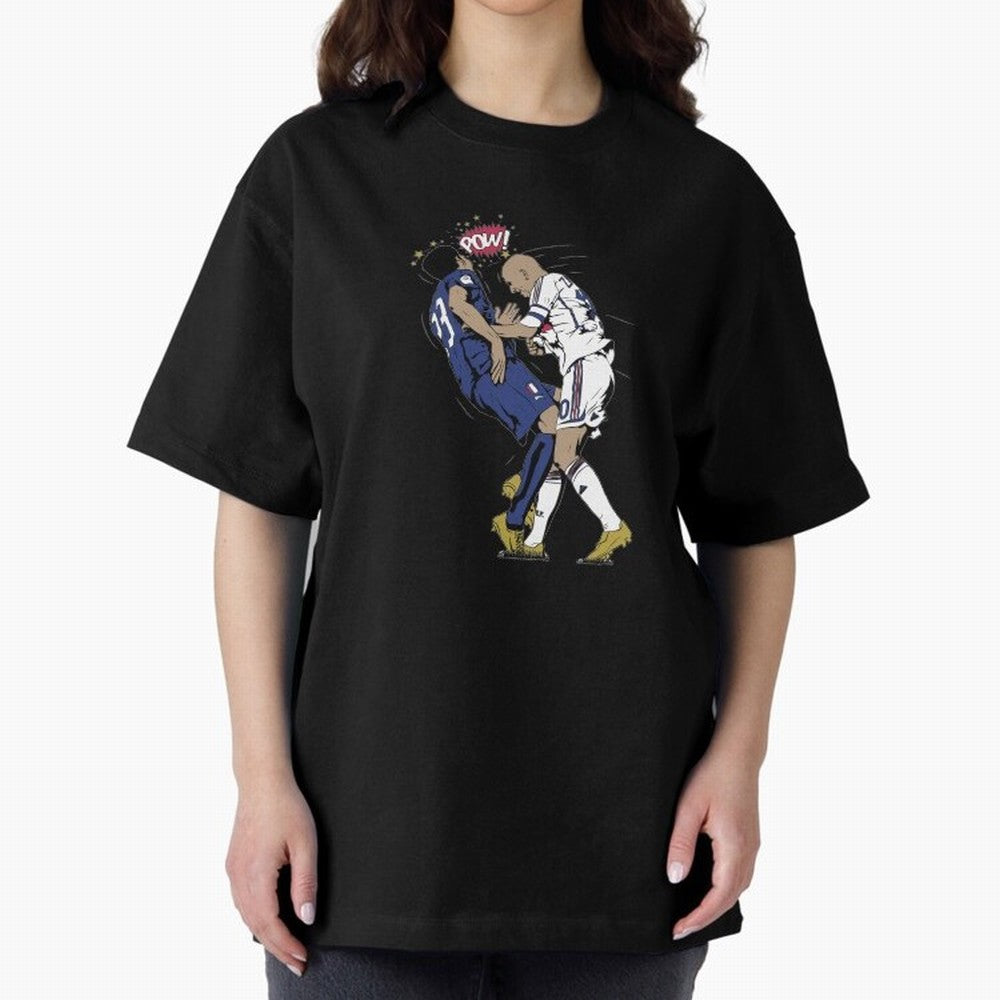 Zinedine Zidane Oversized T-Shirt Show Love for Legendary Goals in FIFA World Cup 2026 USA Canada Mexico for Fans of Haaland and Mbappe and Portugal, Spain and Germany, Bringing Sports Nostalgia, International Competition, Famous Players and