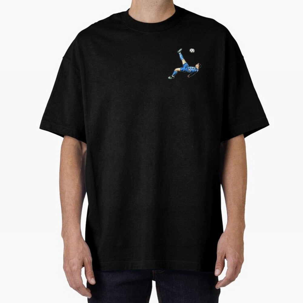 CR7 KICK Oversized T-Shirt Celebrate Match Day Hype around FIFA World Cup 2026 USA Canada Mexico, Haaland and Mbappe, France, Stadium Chants, National Pride, Trophy Dreams and Unforgettable Football Memories; Perfect for Supporters Who Want Bold