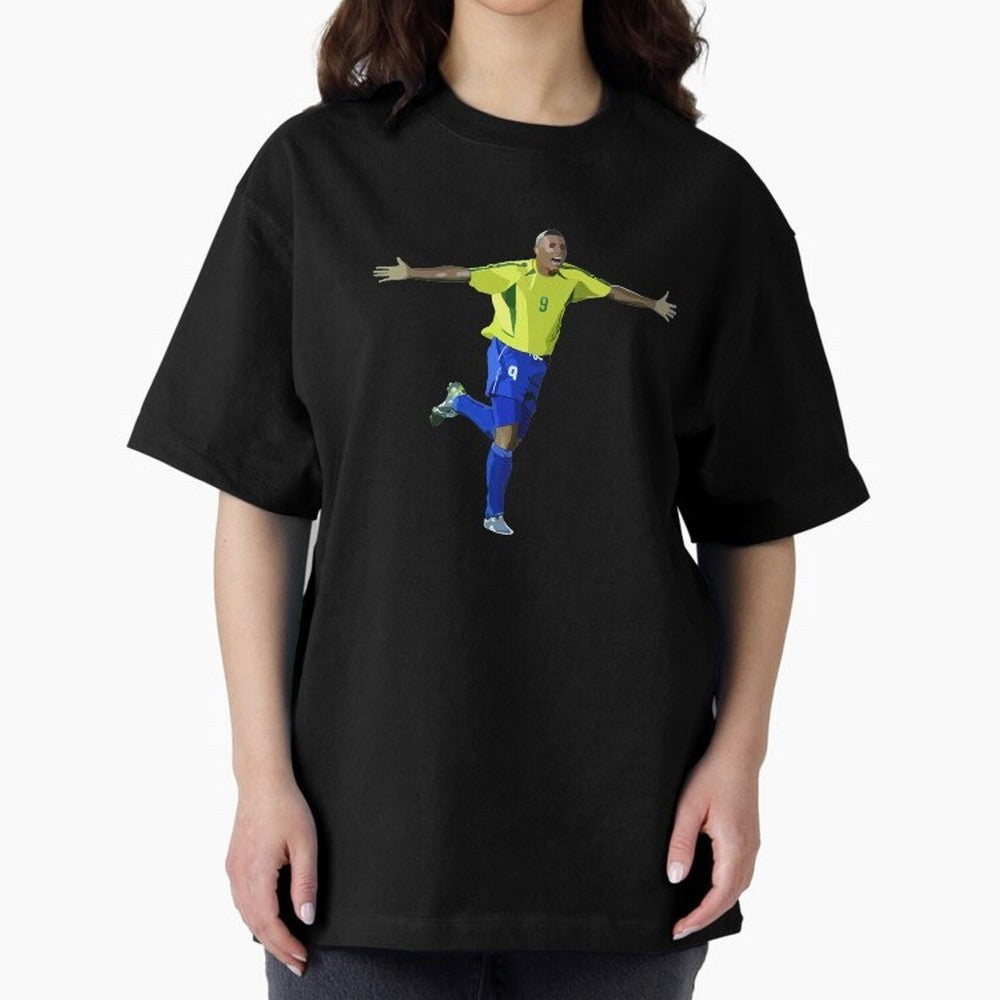 Brazilian Legend Ronaldo Oversized T-Shirt Celebrate Soccer Greatness during FIFA World Cup 2026 Celebrating Cristiano Ronaldo, Haaland and CR7, Argentina, France and Brazil Energy, Goal Celebration Energy, Supporter Heritage, Football Icons and