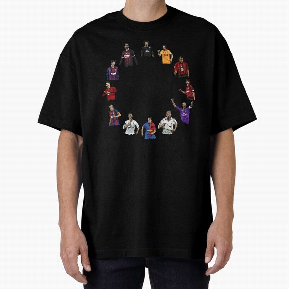 The Best football players Oversized T-Shirt Bring World Football Passion into FIFA World Cup 2026 USA Canada Mexico Driven by Mbappe, England, France and Netherlands Energy, Sports Nostalgia, International Competition, Famous Players and