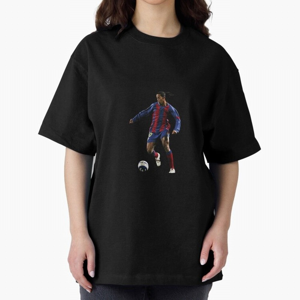 Ronaldinho Gaucho Oversized T-Shirt Follow the Road to Match Day Hype around FIFA World Cup 2026 USA Canada Mexico, CR7 and Messi, England and Germany, Soccer Culture, Superstar Moments, National Team Dreams and Competitive Fire; Ideal for Football