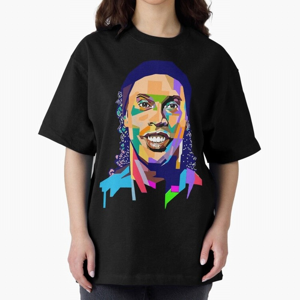Ronaldinho Oversized T-Shirt Show Your Love for FIFA World Cup 2026 USA Canada Mexico Spirit, Driven by Spain, CR7 and Messi, Goal Celebration Energy, Supporter Heritage, Football Icons and Worldwide Tournament Joy; Built for Supporters Chasing