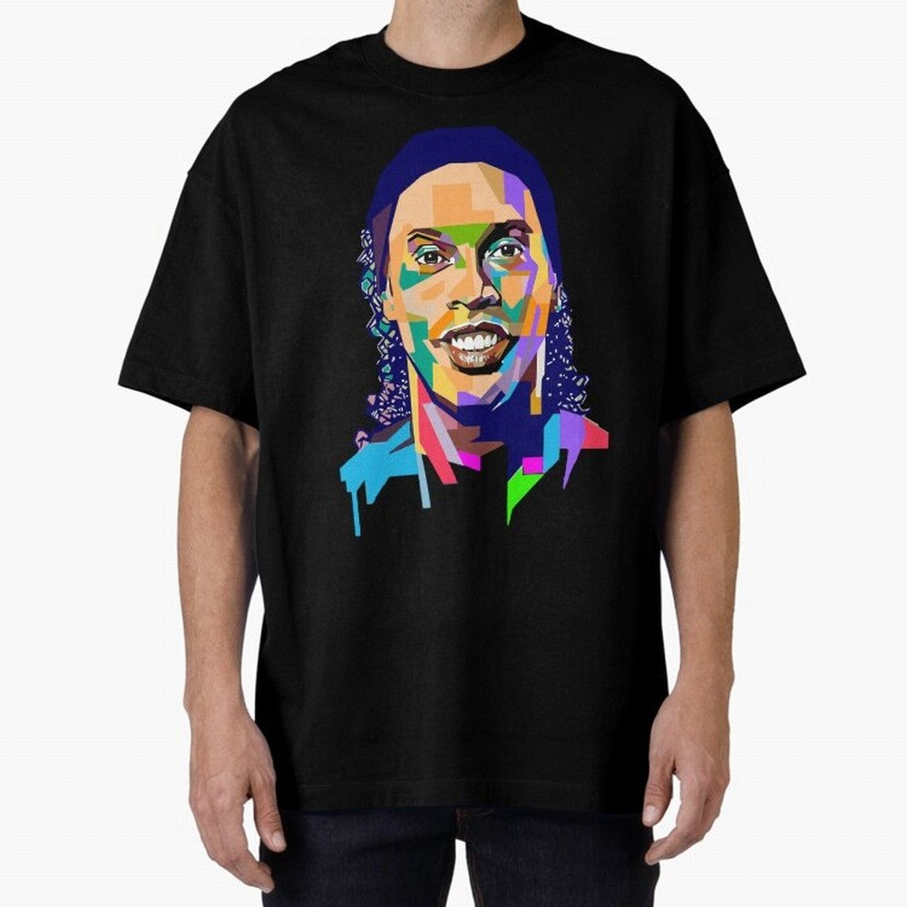 Ronaldinho Oversized T-Shirt Show Your Love for FIFA World Cup 2026 USA Canada Mexico Spirit, Driven by Spain, CR7 and Messi, Goal Celebration Energy, Supporter Heritage, Football Icons and Worldwide Tournament Joy; Built for Supporters Chasing
