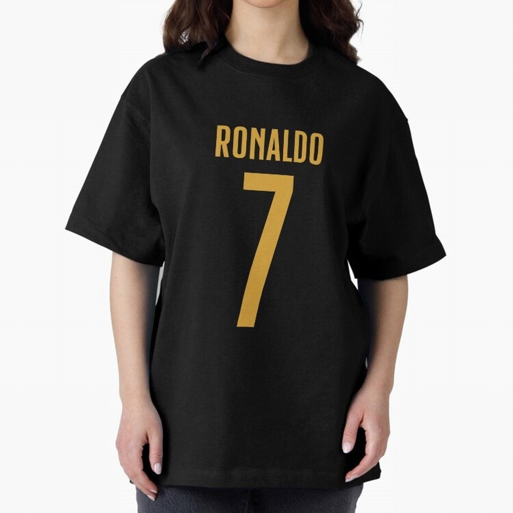 Christiano Ronaldo Portugal Jersey 2023 Oversized T-Shirt Show Up for the Glory of Global Football Passion for FIFA World Cup 2026 USA Canada Mexico, Celebrating CR7, Portugal, Spain and Germany, Stadium Memories, Football Loyalty, International