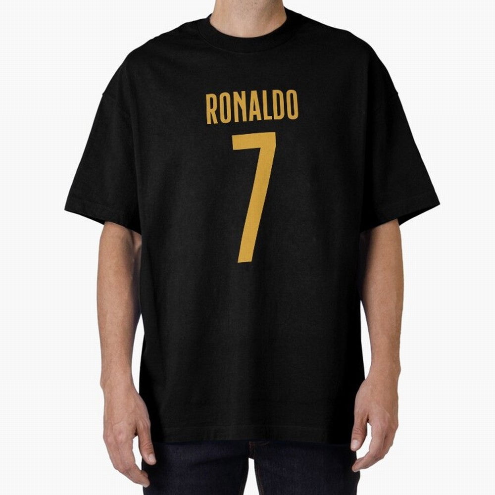 Christiano Ronaldo Portugal Jersey 2023 Oversized T-Shirt Show Up for the Glory of Global Football Passion for FIFA World Cup 2026 USA Canada Mexico, Celebrating CR7, Portugal, Spain and Germany, Stadium Memories, Football Loyalty, International