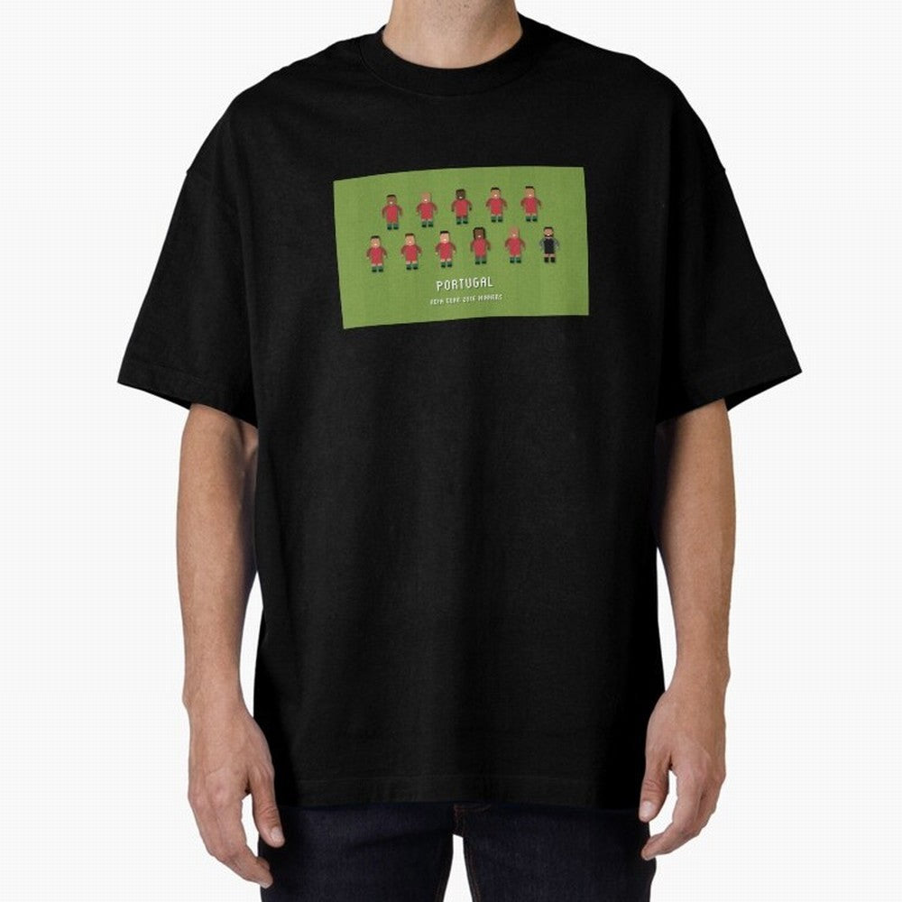 Portugal Euro 2016 Winning Squad Oversized T-Shirt Bring Global Tournament Vibes to FIFA World Cup 2026 Group Stage for Fans of CR7 and Argentina, France and Brazil, Bringing Supporter Pride, Iconic Celebrations, Legendary Names and Global Match