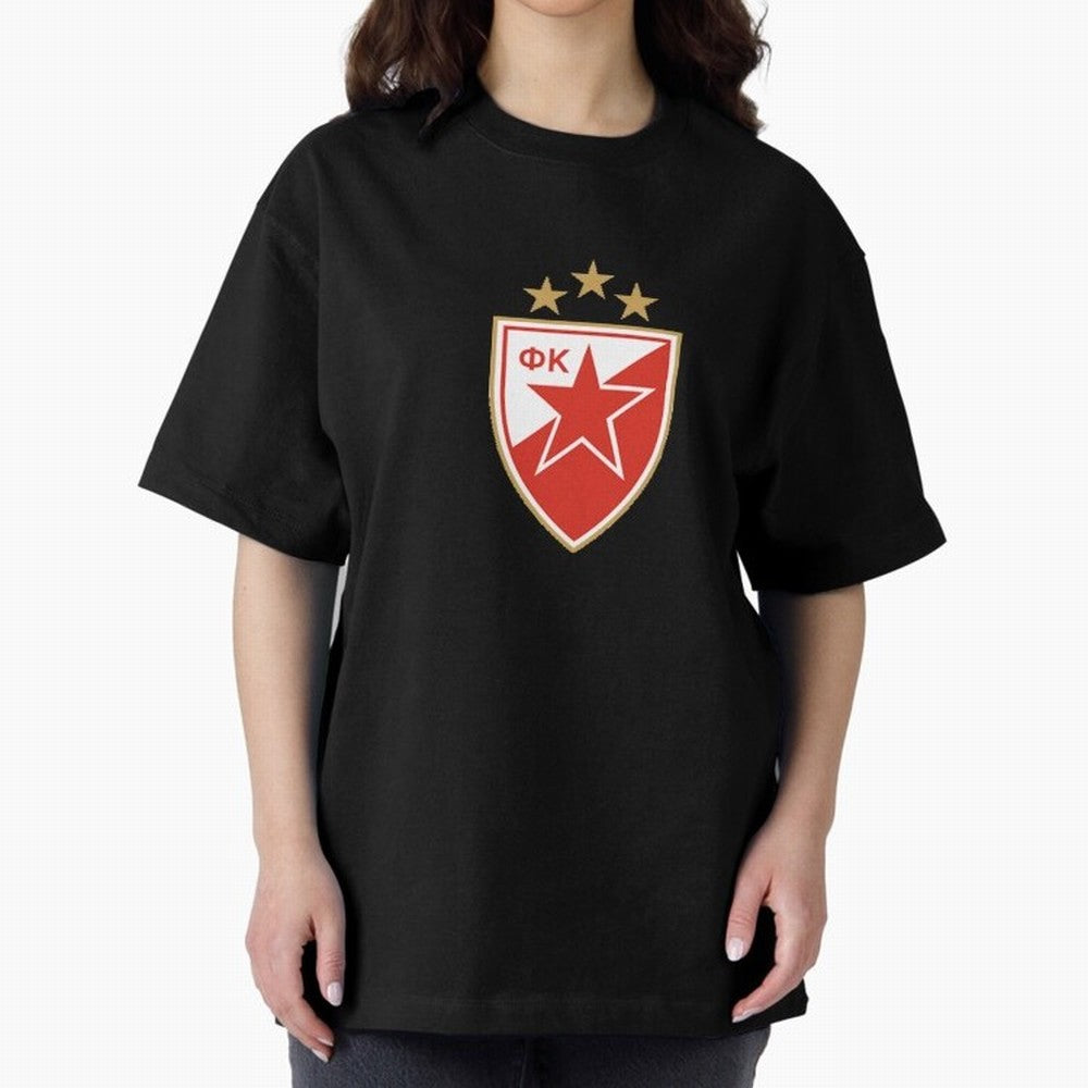 red star Oversized T-Shirt Celebrate Football Heritage in the FIFA World Cup 2026 Journey through Mbappe Highlights, Portugal Pride, Global Supporter Spirit, Legendary Goals, National Colors and Tournament Celebration; Ideal for Passionate Fans Who