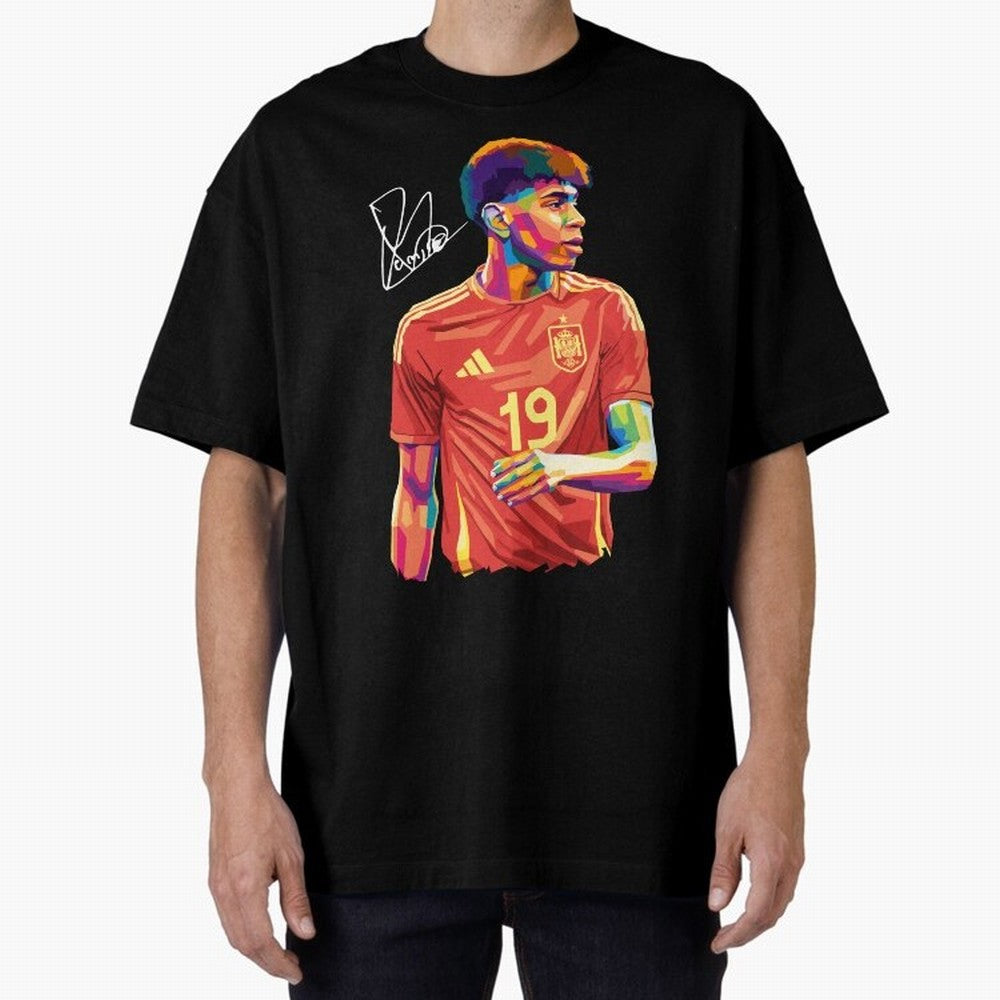 Lamine Yamal Pop Art Oversized T-Shirt Experience FIFA World Cup 2026 Spirit, Built around Argentina, Messi, Stadium Chants, National Pride, Trophy Dreams and Unforgettable Football Memories; Ideal for Fans Who Follow Messi, Cristiano Ronaldo, CR7,