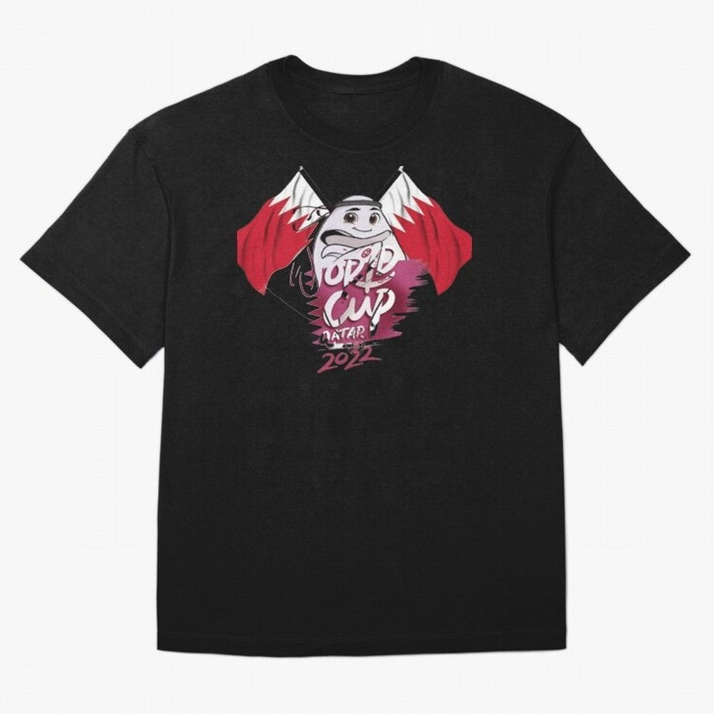 qatar mascot Oversized T-Shirt Celebrate Football Dreams Across Match Day Hype around FIFA World Cup 2026 USA Canada Mexico, Messi, CR7 and Mbappe, Argentina and Brazil, Tournament Hype, Historic Matchups, Family Viewing Parties and Global Sports