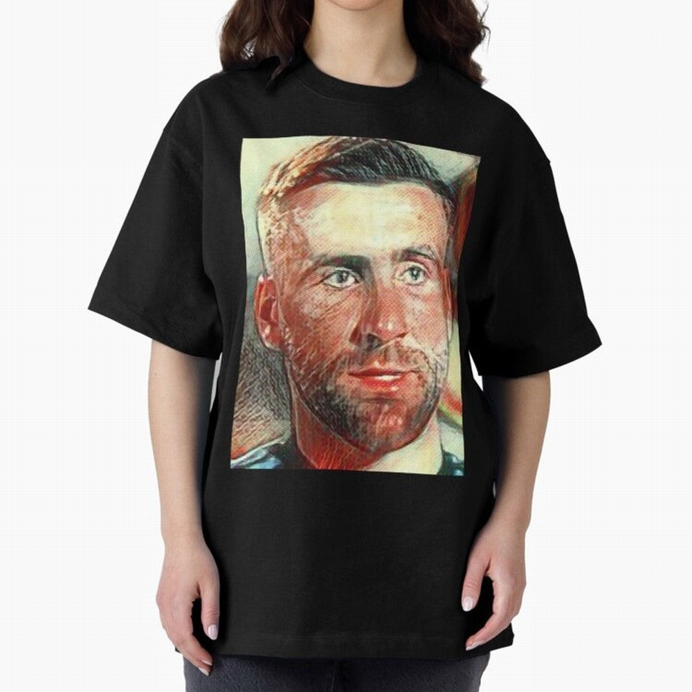 Luke Shaw Oversized T-Shirt Turn Up for Global Football Passion for FIFA World Cup 2026, Built around Messi, CR7 and Mbappe, Portugal, Spain and Germany, Worldwide Fan Energy, Dramatic Goals, Stadium Lights and Championship Celebrations; Ideal for