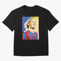 Ronaldinho in Pop Art Portrait Style Oversized T-Shirt Treasure FIFA World Cup 2026 USA Canada Mexico Spirit, Centered on England, Messi, Champion Mindset, Group Stage Buzz, Knockout Tension and Passionate Fan Culture; Ideal for Fans Who Follow