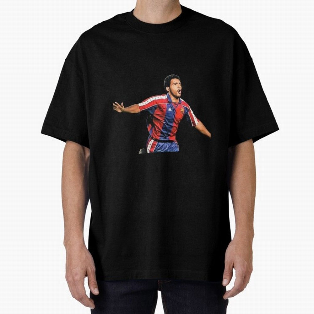 Legends of The Beautiful Game Cartoon Collection Legends Romario Cartoon Artwork162 Oversized T-Shirt Bring Home FIFA World Cup 2026 Group Stage Spirit, Made for Brazil, Cristiano Ronaldo, Haaland and CR7, Tournament Hype, Historic Matchups, Family