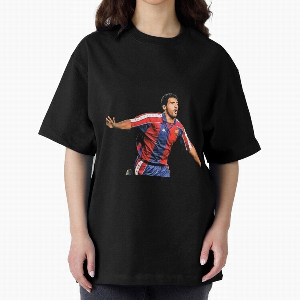 Legends of The Beautiful Game Cartoon Collection Legends Romario Cartoon Artwork162 Oversized T-Shirt Bring Home FIFA World Cup 2026 Group Stage Spirit, Made for Brazil, Cristiano Ronaldo, Haaland and CR7, Tournament Hype, Historic Matchups, Family