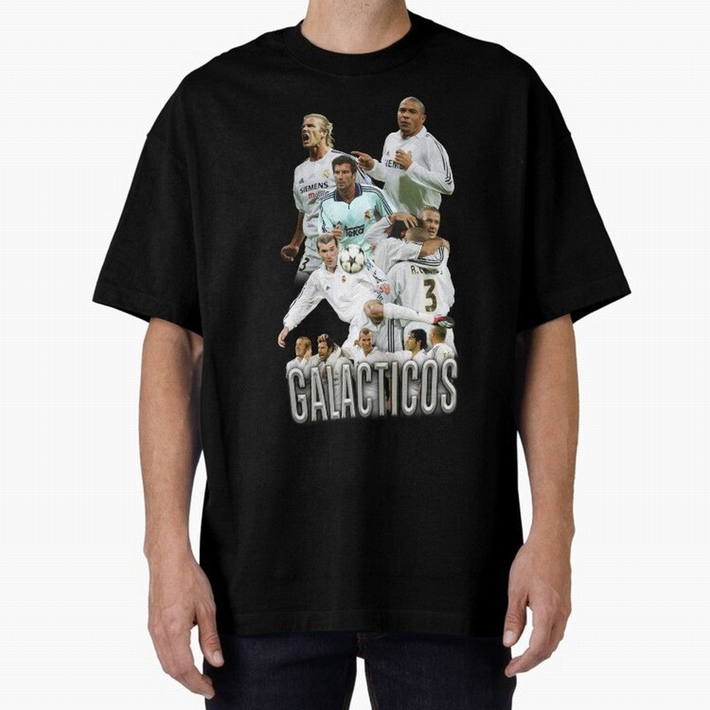 Galacticos Real Madrid Oversized T-Shirt Bring Supporter Culture to FIFA World Cup 2026 Spirit, Celebrating England, France and Netherlands, Mbappe and Neymar, Match Day Excitement, Supporter Culture, Golden Goals and Global Football Passion; Made