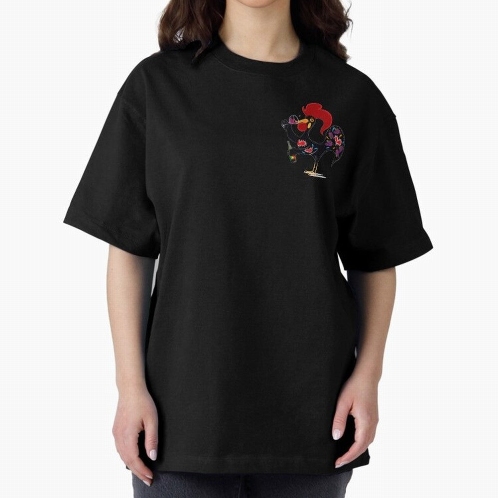 Portuguese Rooster Drinking Wine Oversized T-Shirt Make Your Look Match Global Football Passion for FIFA World Cup 2026, Featuring Neymar, Haaland and Cristiano Ronaldo, England, Vintage Soccer Flavor, Modern Football Stars, National Flags and