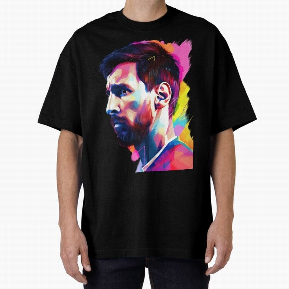 GOAT Messi - illustration Oversized T-Shirt Bring Bold Fan Energy to Global Football Passion for FIFA World Cup 2026 Group Stage, with CR7, England and Germany, Stadium Chants, National Pride, Trophy Dreams and Unforgettable Football Memories;