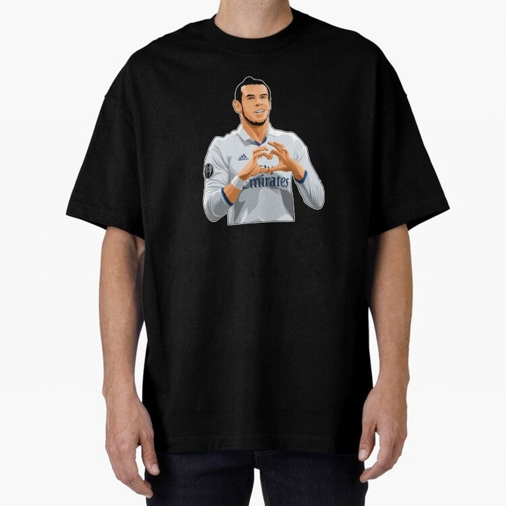 Gareth Bale Love Sign Celebration Oversized T-Shirt Make Every Match About FIFA World Cup 2026 USA Canada Mexico for Fans of Neymar and Argentina, France and Brazil, Bringing Game Day Rituals, Football Legends, Country Pride and the Road to the