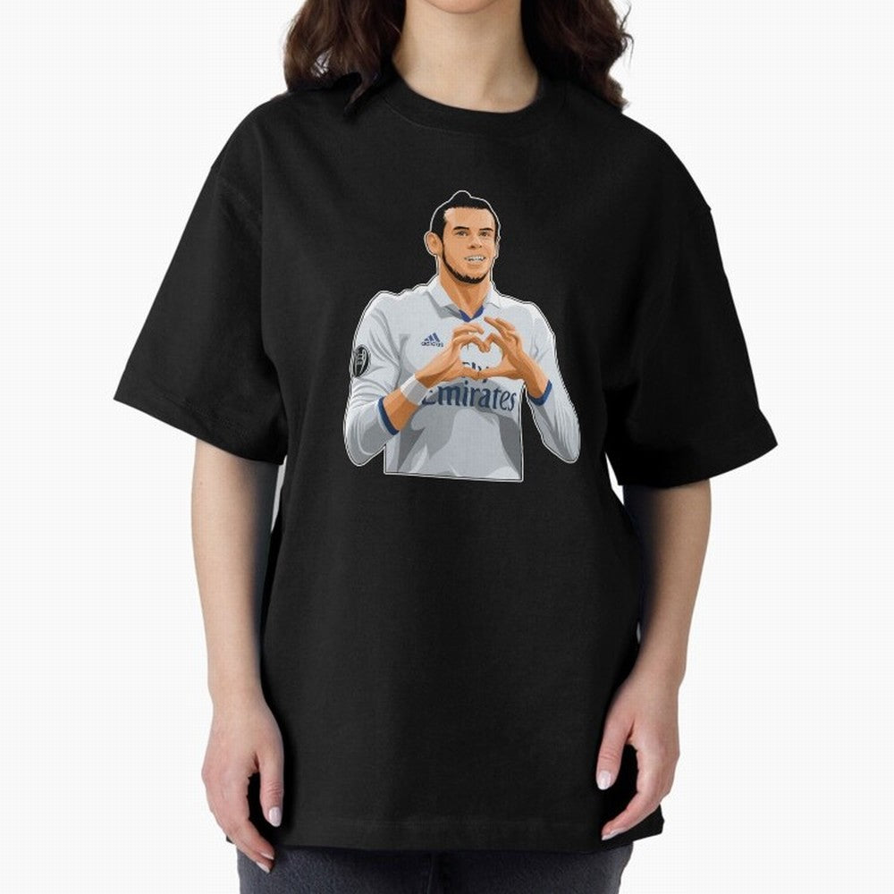 Gareth Bale Love Sign Celebration Oversized T-Shirt Make Every Match About FIFA World Cup 2026 USA Canada Mexico for Fans of Neymar and Argentina, France and Brazil, Bringing Game Day Rituals, Football Legends, Country Pride and the Road to the