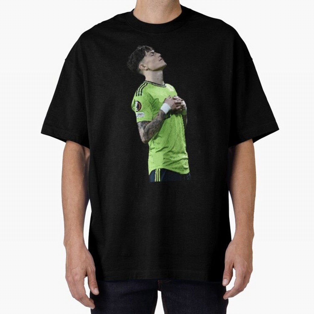 Garnacho Inner Peace Celebration Oversized T-Shirt Create FIFA World Cup 2026 Group Stage for Fans of Messi, Neymar and Mbappe and Argentina and Brazil, Bringing Football History, Final Match Energy, Crowd Noise and Once in a Lifetime Moments; Made