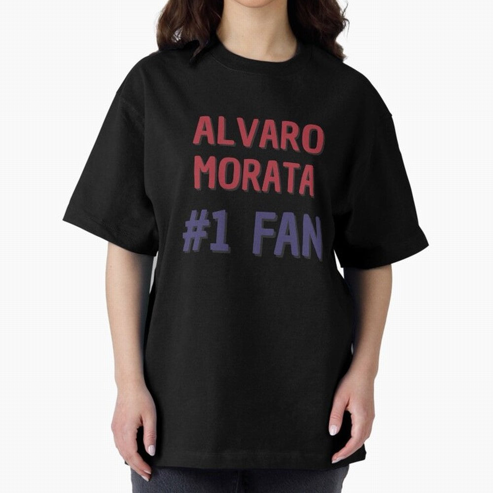 Alvaro Morata - #1 Fan Oversized T-Shirt Carry National Pride through FIFA World Cup 2026 USA Canada Mexico for Fans of Neymar, Haaland and Cristiano Ronaldo and Portugal, Bringing Football History, Final Match Energy, Crowd Noise and Once in a