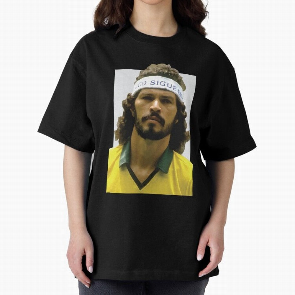 Scrates Football legend Oversized T-Shirt Fuel Your Fan Pride for the FIFA World Cup 2026 USA Canada Mexico Journey through Messi, Neymar and Mbappe Highlights, Brazil, Portugal and Argentina Pride, Football Passion, Legendary Performances,