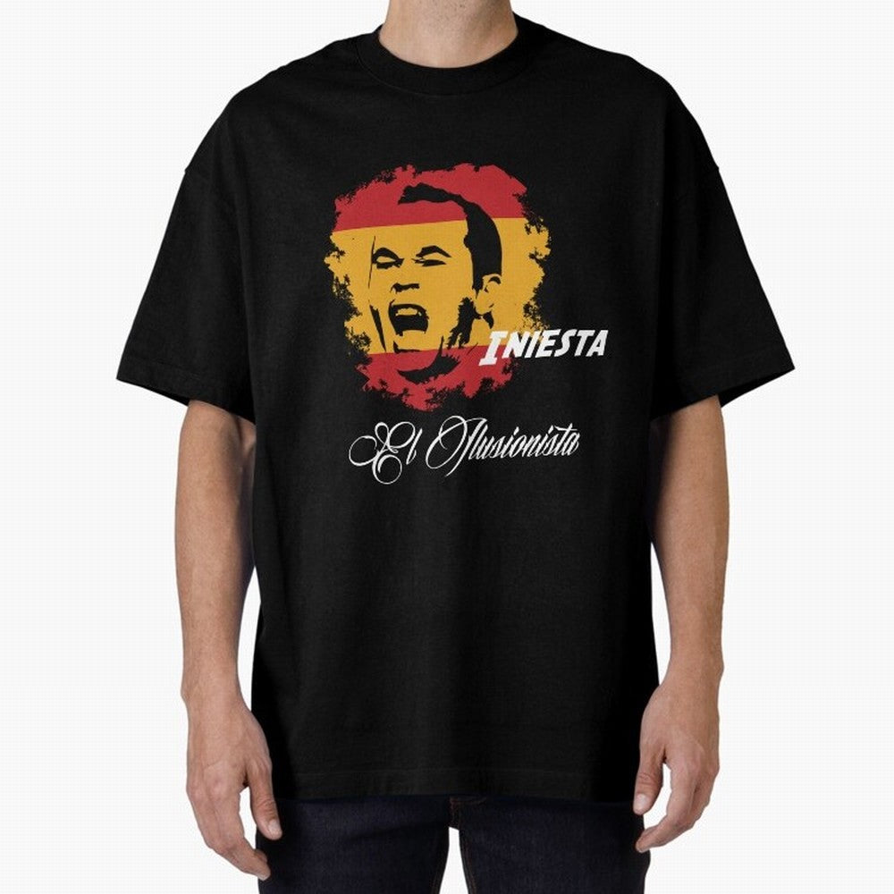 Spain Andres Iniesta Football World Cup 2014 Oversized T-Shirt Celebrate Match Day Hype around FIFA World Cup 2026 Group Stage, Mbappe and Neymar, Portugal, Stadium Chants, National Pride, Trophy Dreams and Unforgettable Football Memories; Ideal