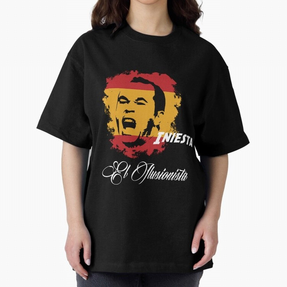 Spain Andres Iniesta Football World Cup 2014 Oversized T-Shirt Celebrate Match Day Hype around FIFA World Cup 2026 Group Stage, Mbappe and Neymar, Portugal, Stadium Chants, National Pride, Trophy Dreams and Unforgettable Football Memories; Ideal