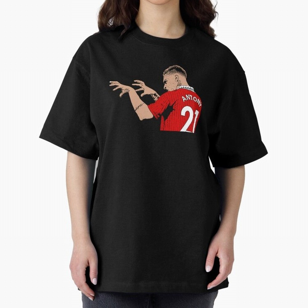Antony Oversized T-Shirt Celebrate Golden Goal Energy in FIFA World Cup 2026 Group Stage for Fans of Messi, CR7 and Mbappe and Argentina and Brazil, Bringing Stadium Chants, National Pride, Trophy Dreams and Unforgettable Football Memories; Perfect