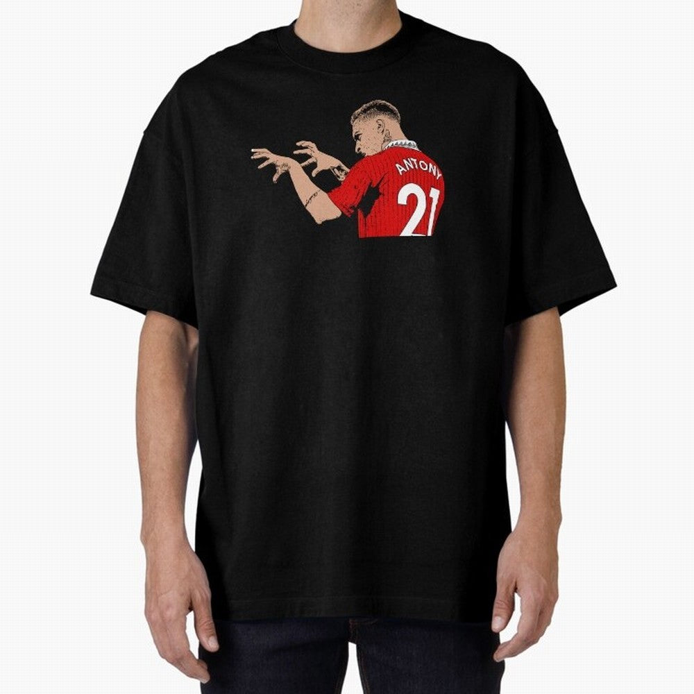 Antony Oversized T-Shirt Celebrate Golden Goal Energy in FIFA World Cup 2026 Group Stage for Fans of Messi, CR7 and Mbappe and Argentina and Brazil, Bringing Stadium Chants, National Pride, Trophy Dreams and Unforgettable Football Memories; Perfect