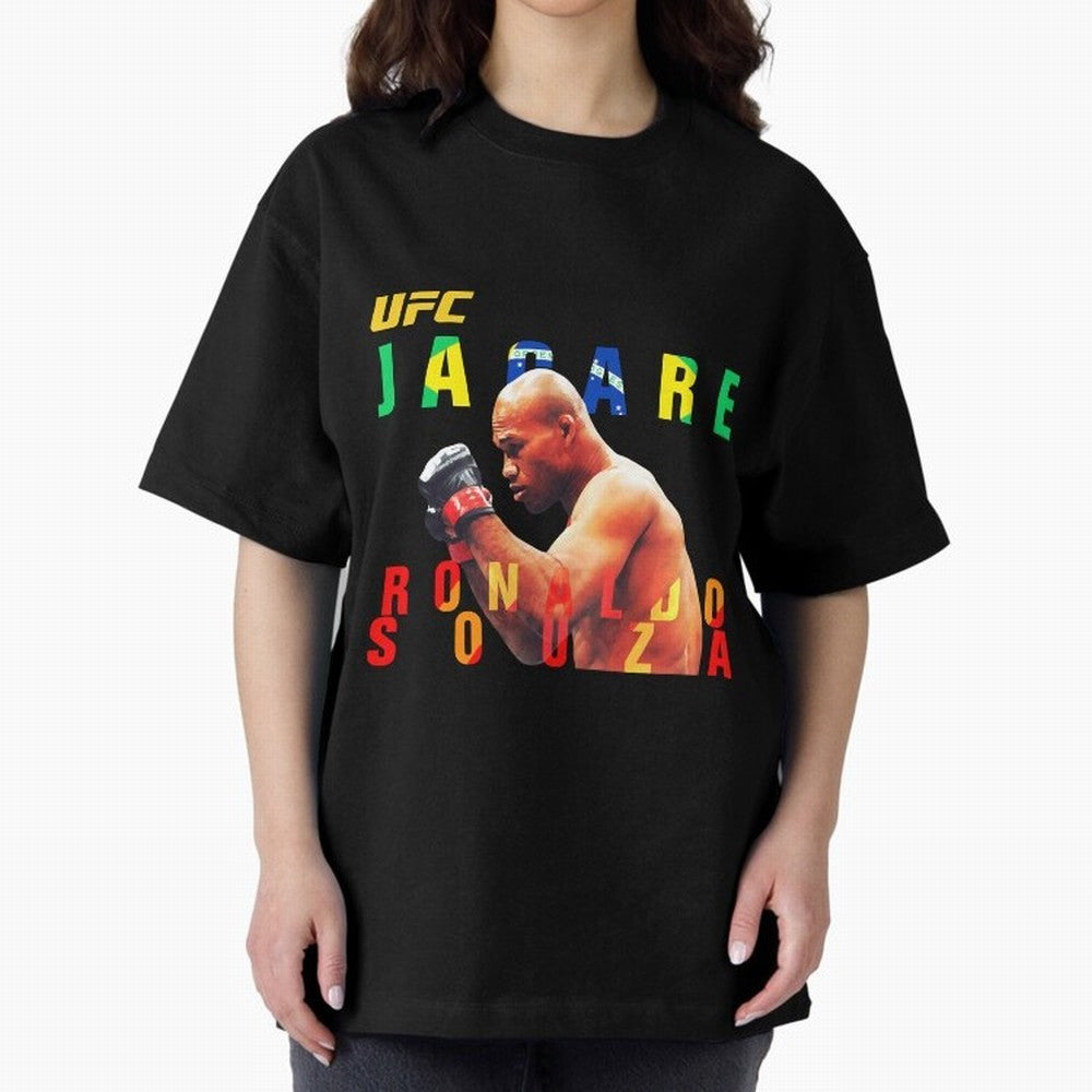 Ronaldo Jacare Souza MMA UFC 256 Oversized T-Shirt Follow Every Goal of FIFA World Cup 2026 for Fans of Mbappe and Brazil, Bringing Global Supporter Spirit, Legendary Goals, National Colors and Tournament Celebration; Perfect for People Who Love
