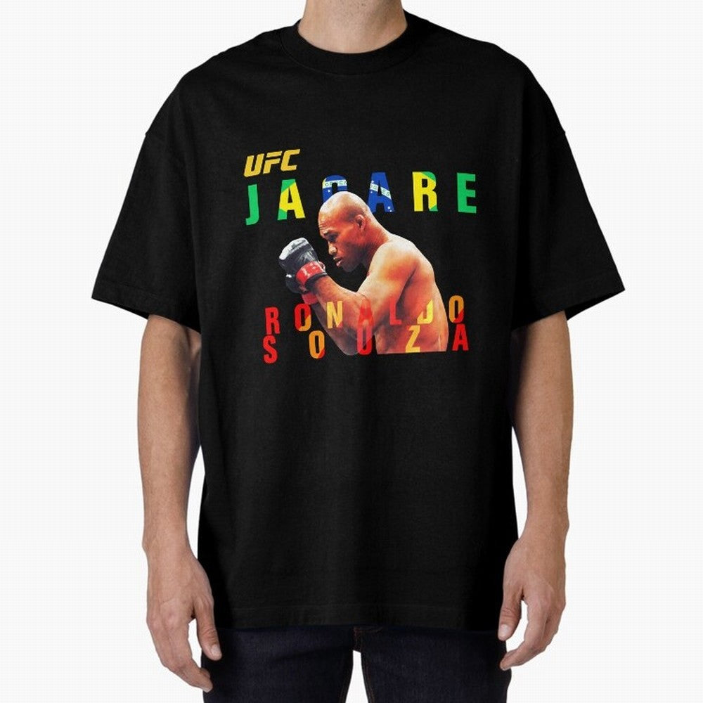 Ronaldo Jacare Souza MMA UFC 256 Oversized T-Shirt Follow Every Goal of FIFA World Cup 2026 for Fans of Mbappe and Brazil, Bringing Global Supporter Spirit, Legendary Goals, National Colors and Tournament Celebration; Perfect for People Who Love