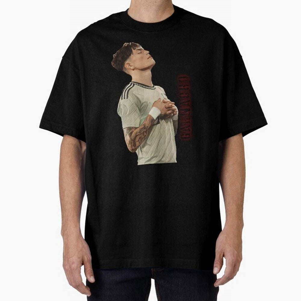 Alejandro Garnacho Oversized T-Shirt Join the Global Buzz around Global Football Passion for FIFA World Cup 2026 USA Canada Mexico, Centered on Cristiano Ronaldo, Haaland and CR7, France, Champion Mindset, Group Stage Buzz, Knockout Tension and