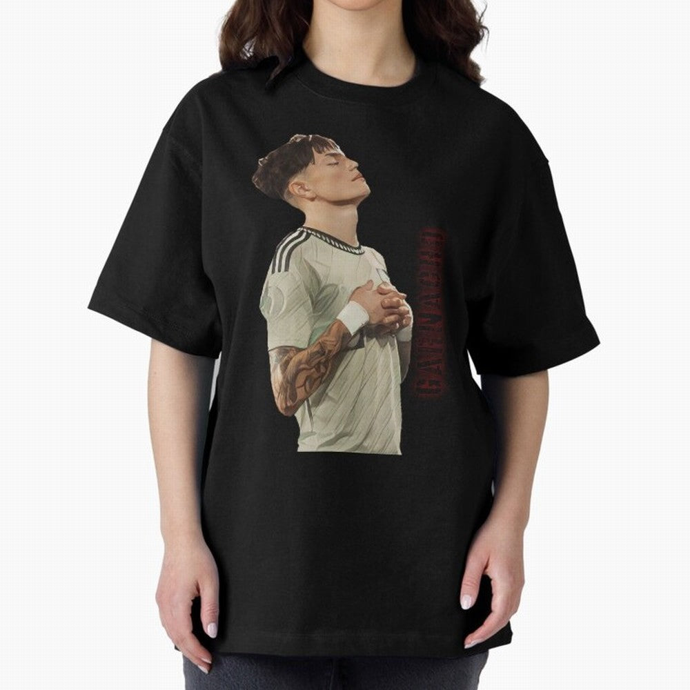 Alejandro Garnacho Oversized T-Shirt Join the Global Buzz around Global Football Passion for FIFA World Cup 2026 USA Canada Mexico, Centered on Cristiano Ronaldo, Haaland and CR7, France, Champion Mindset, Group Stage Buzz, Knockout Tension and
