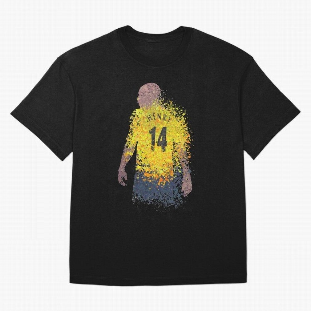 Thierry Henry Arsenal Illustration Oversized T-Shirt Show Passion for the Stars of FIFA World Cup 2026 Group Stage Spirit, Capturing France and Portugal, Messi and Cristiano Ronaldo, Soccer Culture, Superstar Moments, National Team Dreams and