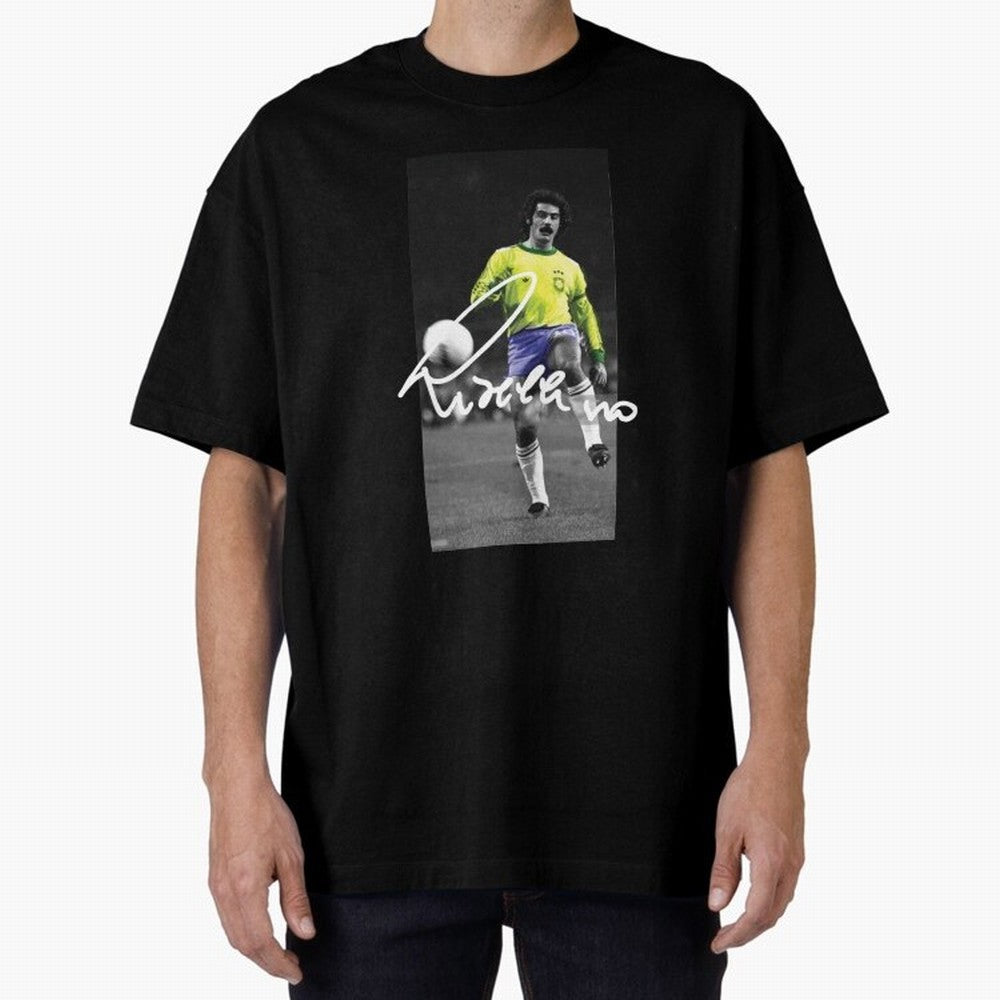 Rivelino FOOTBALL LEGENDS Oversized T-Shirt Fuel Your Fan Pride for the FIFA World Cup 2026 USA Canada Mexico Journey through Messi, Neymar and Mbappe Highlights, Brazil, Portugal and Argentina Pride, Football Passion, Legendary Performances,