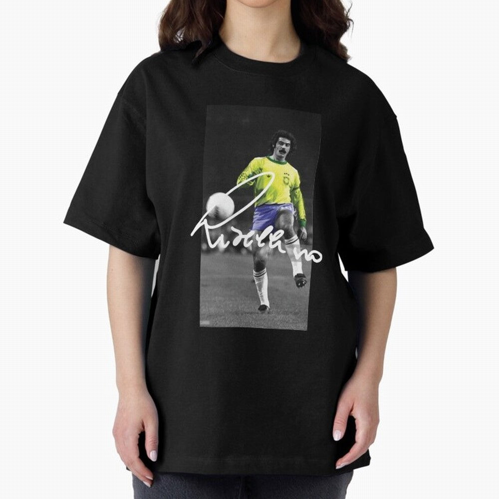 Rivelino FOOTBALL LEGENDS Oversized T-Shirt Fuel Your Fan Pride for the FIFA World Cup 2026 USA Canada Mexico Journey through Messi, Neymar and Mbappe Highlights, Brazil, Portugal and Argentina Pride, Football Passion, Legendary Performances,