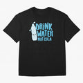 Drink Water Not Cola Kawaii Water Bottle? Oversized T-Shirt Bring FIFA World Cup 2026 Capturing Messi, CR7 and Mbappe, England Energy, Vintage Soccer Flavor, Modern Football Stars, National Flags and Final Night Emotion; Great for Supporters Who
