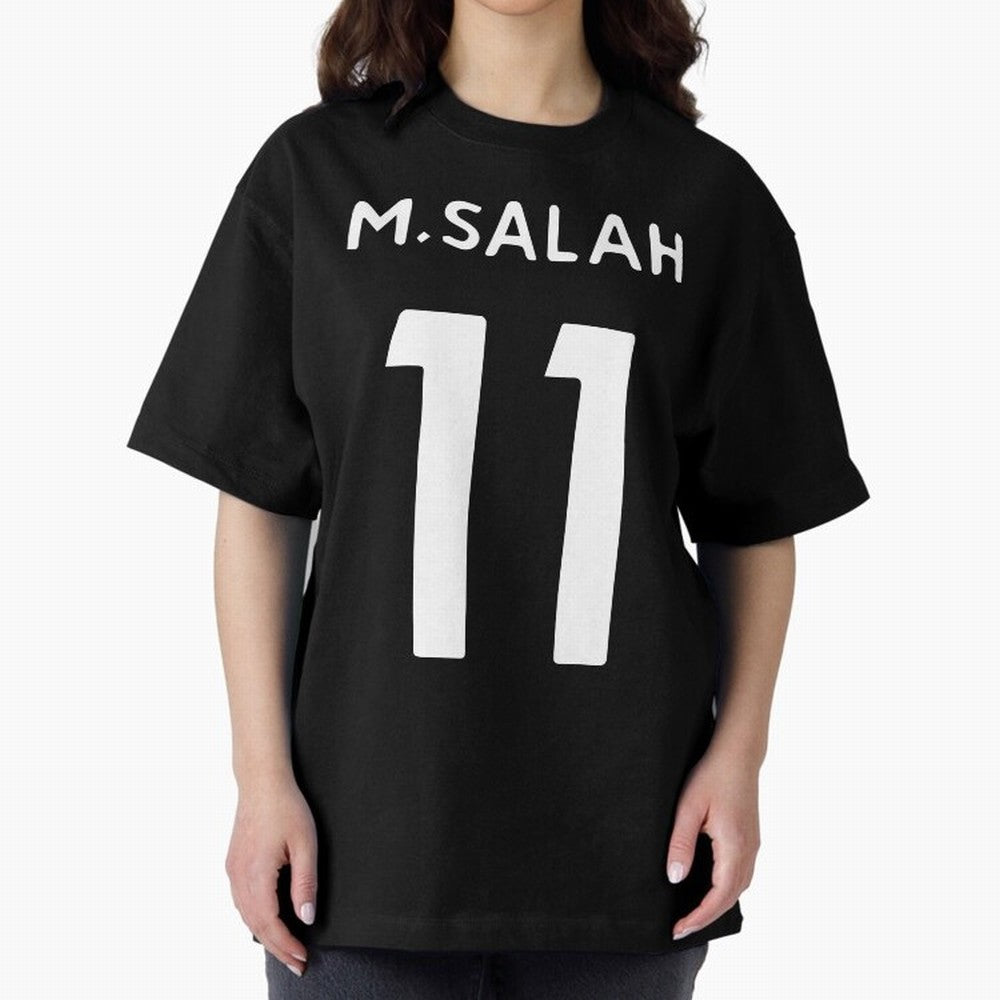 Mo Salah Oversized T-Shirt Honor the Football Icons of FIFA World Cup 2026 USA Canada Mexico for Fans of Messi, Neymar and Mbappe and Portugal, Bringing Football Festival Excitement, Trophy Ambitions, Country Rivalries and Star Player Buzz; Great