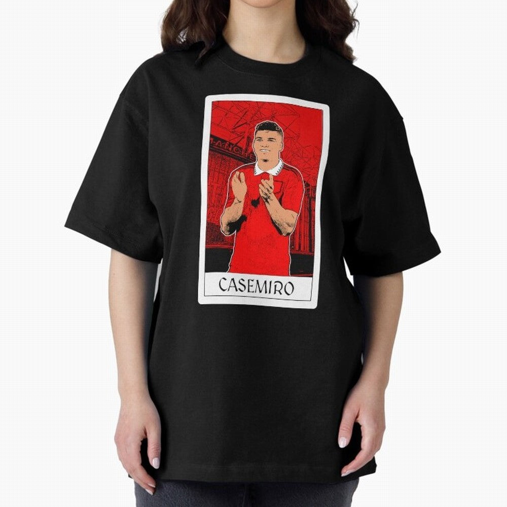 Casemiro Oversized T-Shirt Mark Global Football Passion for FIFA World Cup 2026 Group Stage, Celebrating Messi, CR7 and Mbappe, Portugal, Spain and Germany, Game Day Rituals, Football Legends, Country Pride and the Road to the Final; Perfect for