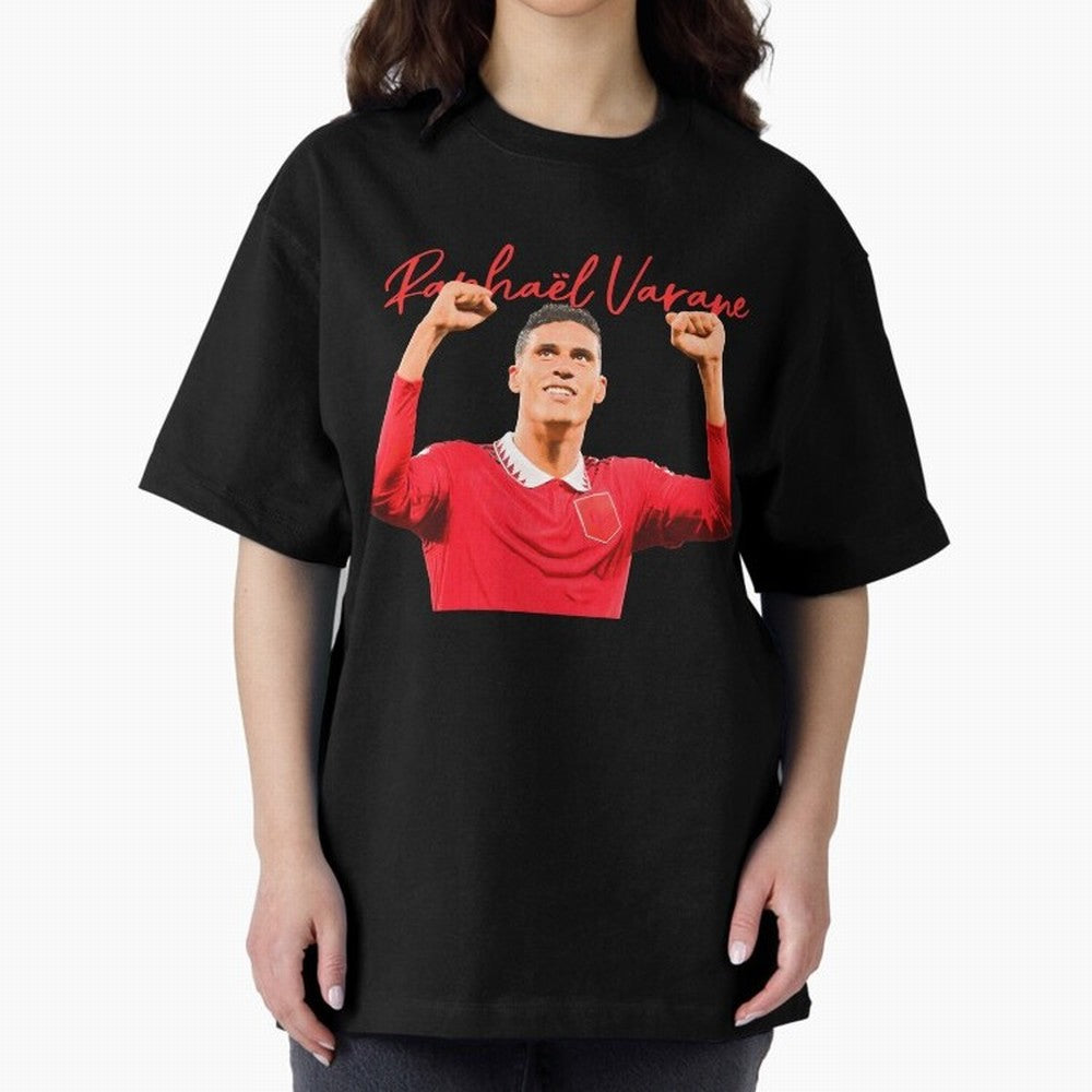 Rafael Varane Oversized T-Shirt Represent Football Lovers during Match Day Hype around FIFA World Cup 2026, Mbappe and Neymar, France and Portugal, Worldwide Fan Energy, Dramatic Goals, Stadium Lights and Championship Celebrations; Perfect for