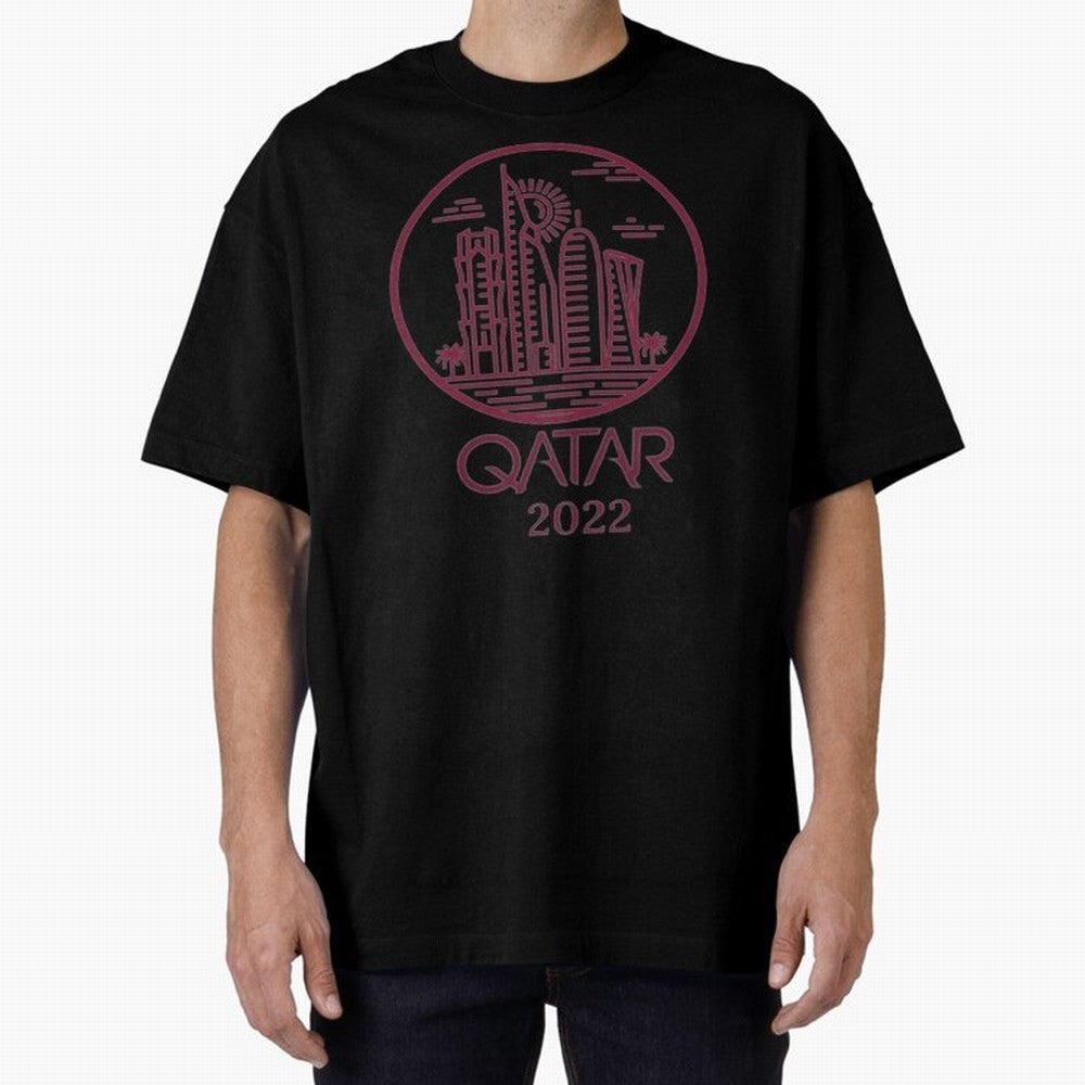 Qatar Welcome Oversized T-Shirt Support Your Favorite Stars during the FIFA World Cup 2026 Journey through Neymar Highlights, England Pride, Football History, Final Match Energy, Crowd Noise and Once in a Lifetime Moments; Perfect for Supporters