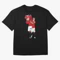 Alejandro Garnacho Goal Celebration Oversized T-Shirt Support Your Favorite Stars during FIFA World Cup 2026 USA Canada Mexico for Fans of Mbappe and Neymar and Spain, Bringing Football History, Final Match Energy, Crowd Noise and Once in a
