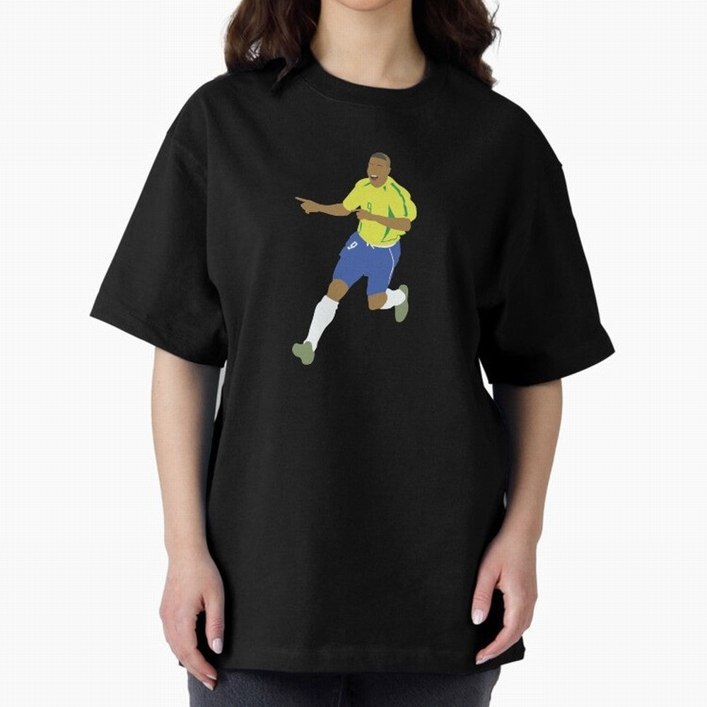 Ronaldo 'Il Fenomeno' Brazil Legend 9 Oversized T-Shirt Join the Global Buzz around FIFA World Cup 2026 USA Canada Mexico Spirit, Connected to Argentina, Cristiano Ronaldo, Haaland and CR7, Championship Spirit, Famous Goals, Roaring Crowds and